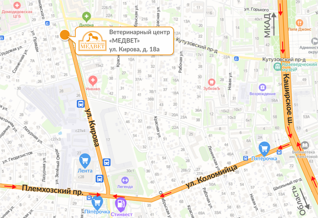 Клиника «МЕДВЕТ» в Домодедово 